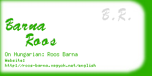 barna roos business card